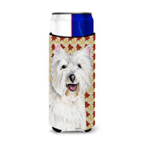 Westie Fall Leaves Portrait Ultra Beverage Insulators For Slim Cans Sc9210Muk