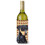 Doberman Fall Leaves Portrait Wine Bottle Beverage Insulator Beverage Insulator Hugger