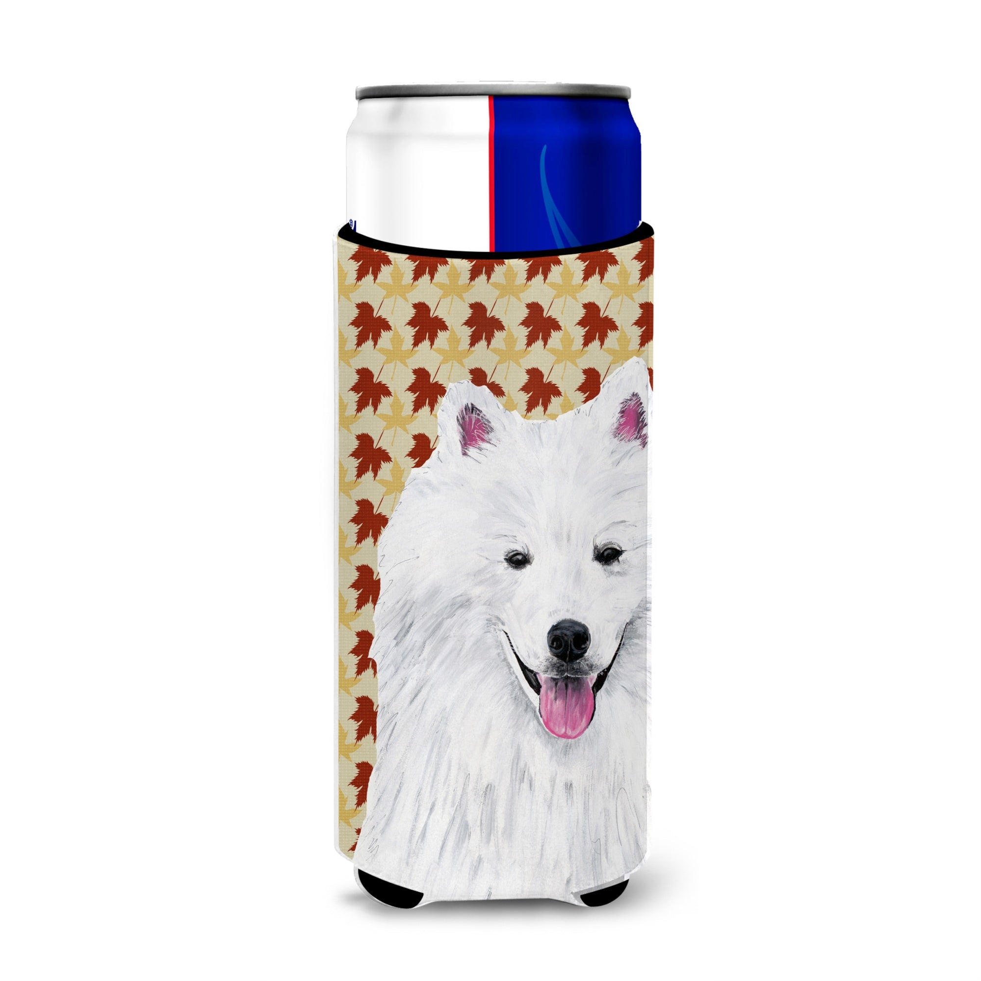 American Eskimo Fall Leaves Portrait Ultra Beverage Insulators For Slim Cans Sc9218Muk