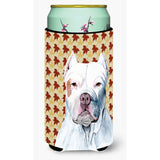 Pit Bull Fall Leaves Portrait Tall Boy Beverage Insulator Beverage Insulator Hugger