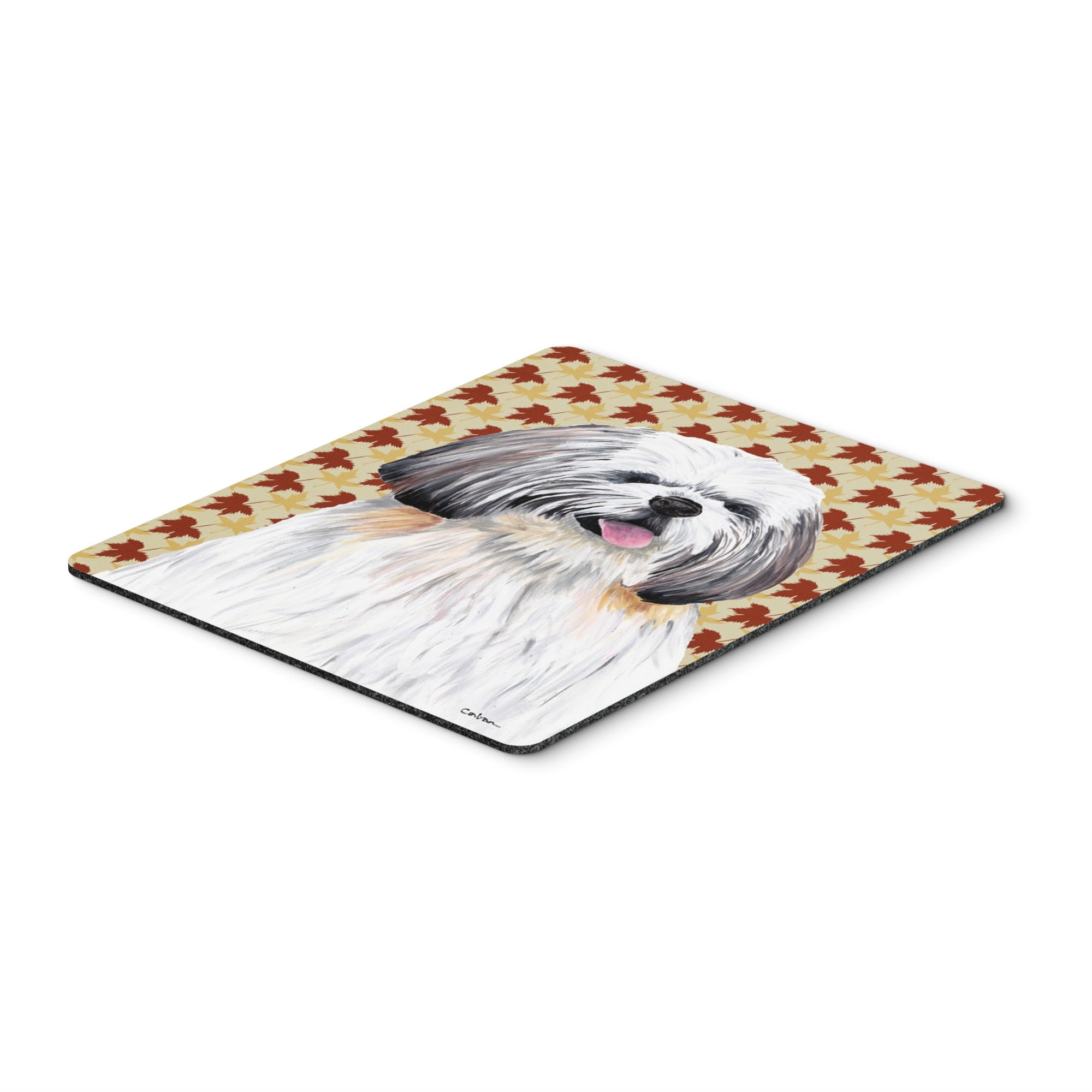 Caroline'S Treasures Shih Tzu Fall Leaves Portrait Mouse Pad/Hot Pad/Trivet (Sc9223Mp)