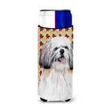 Shih Tzu Fall Leaves Portrait Ultra Beverage Insulators For Slim Cans Sc9223Muk