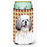 Shih Tzu Fall Leaves Portrait Tall Boy Beverage Insulator Beverage Insulator Hugger