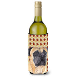 Mastiff Fall Leaves Portrait Wine Bottle Beverage Insulator Beverage Insulator Hugger