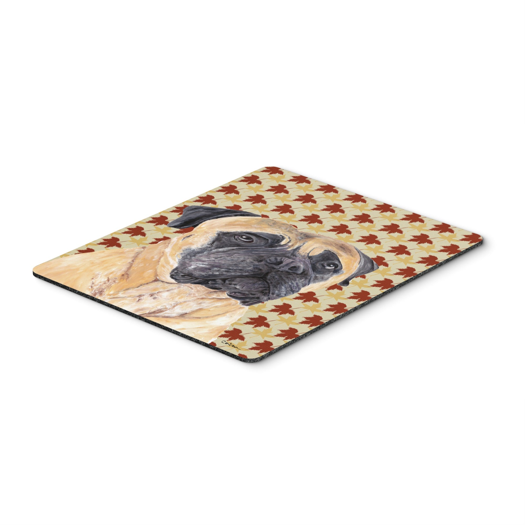 Caroline'S Treasures Mastiff Fall Leaves Portrait Mouse Pad/Hot Pad/Trivet (Sc9225Mp)