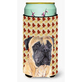 Mastiff Fall Leaves Portrait Tall Boy Beverage Insulator Beverage Insulator Hugger