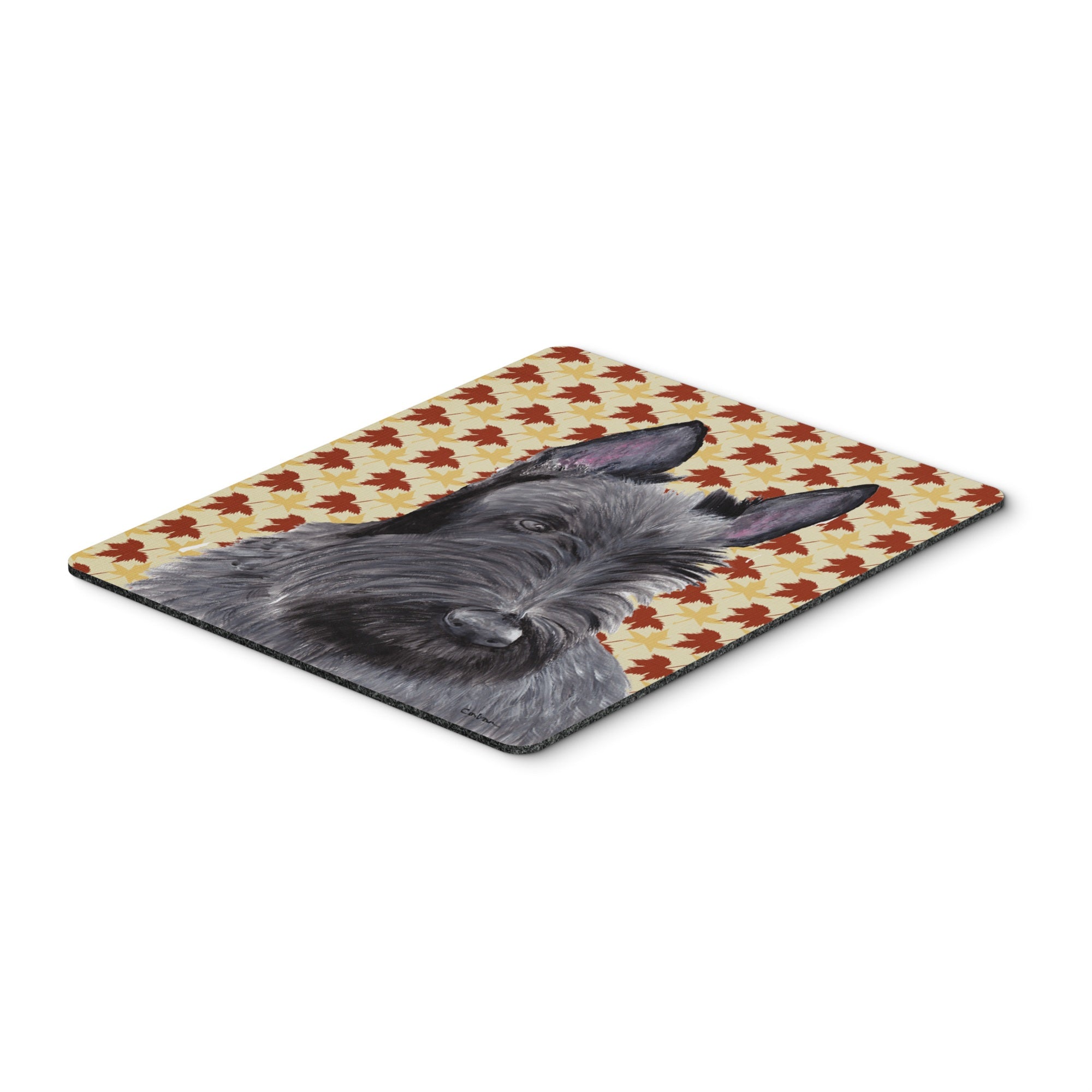 Caroline'S Treasures Scottish Terrier Fall Leaves Portrait Mouse Pad/Hot Pad/Trivet (Sc9226Mp)