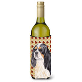 Cavalier Spaniel Fall Leaves Portrait Wine Bottle Beverage Insulator Beverage Insulator Hugger Sc9231Literk