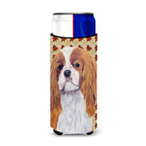 Cavalier Spaniel Fall Leaves Portrait Ultra Beverage Insulators For Slim Cans Sc9232Muk