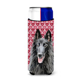 Belgian Sheepdog Hearts Love And Valentine'S Day Portrait Ultra Beverage Insulators For Slim Cans Sc9241Muk