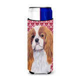 Cavalier Spaniel Hearts Love And Valentine'S Day Portrait Ultra Beverage Insulators For Slim Cans Sc9245Muk