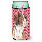 Caroline'S Treasures Brittany Hearts Love And Valentine'S Day Portrait Koozie Hugger, Tall, Multicolor