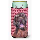 Labrador Chocolate Hearts Love Valentine'S Day Tall Boy Beverage Insulator Beverage Insulator Hugger