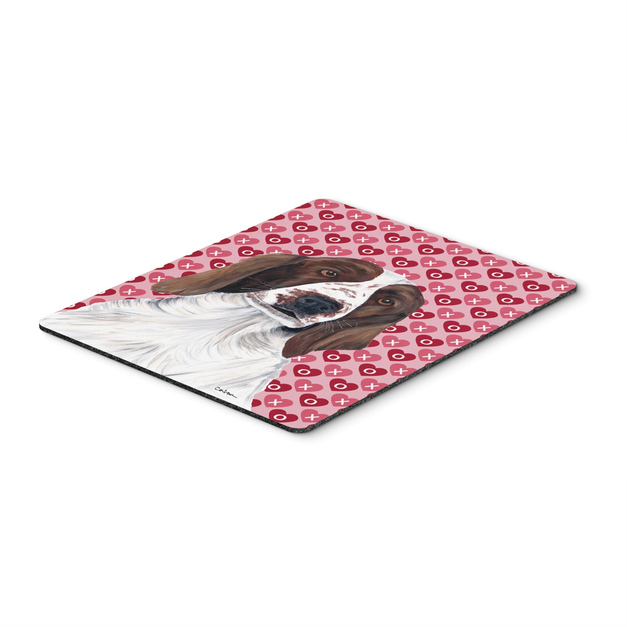 Caroline'S Treasures Welsh Springer Spaniel Hearts Love Valentine'S Day Mouse Pad, Hot Pad/Trivet (Sc9259Mp)