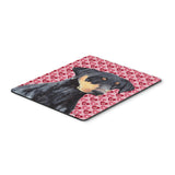 Caroline'S Treasures Doberman Hearts Love & Valentine'S Day Portrait Mouse Pad/Hot Pad/Trivet (Sc9262Mp)