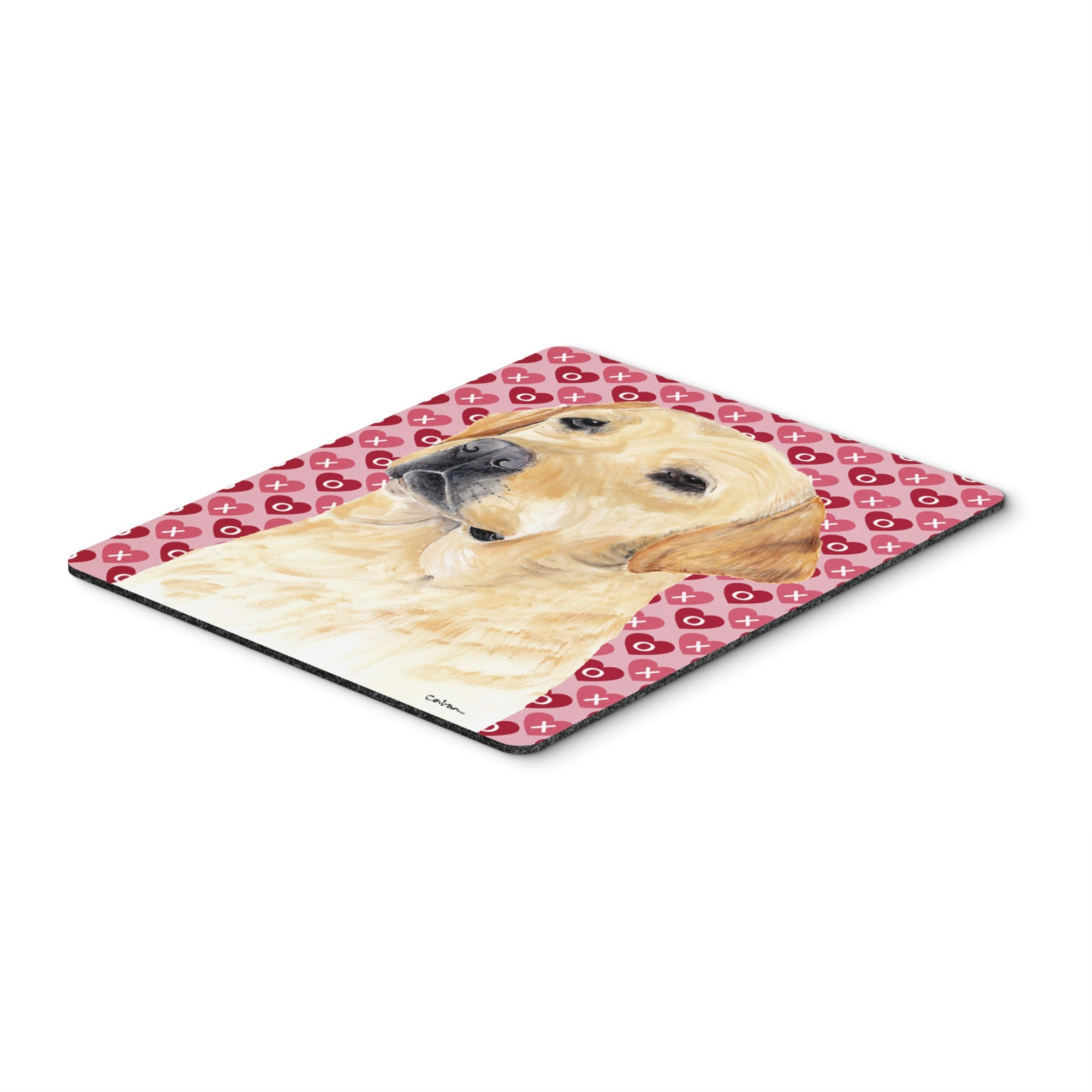 Caroline'S Treasures Labrador Yellow Hearts Love & Valentine'S Day Mouse Pad/Hot Pad/Trivet (Sc9263Mp)