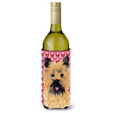 Cairn Terrier Hearts Valentine'S Day Portrait Wine Bottle Beverage Insulator Beverage Insulator Hugger