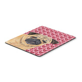 Caroline'S Treasures Pug Hearts Love & Valentine'S Day Portrait Mouse Pad/Hot Pad/Trivet (Sc9268Mp)