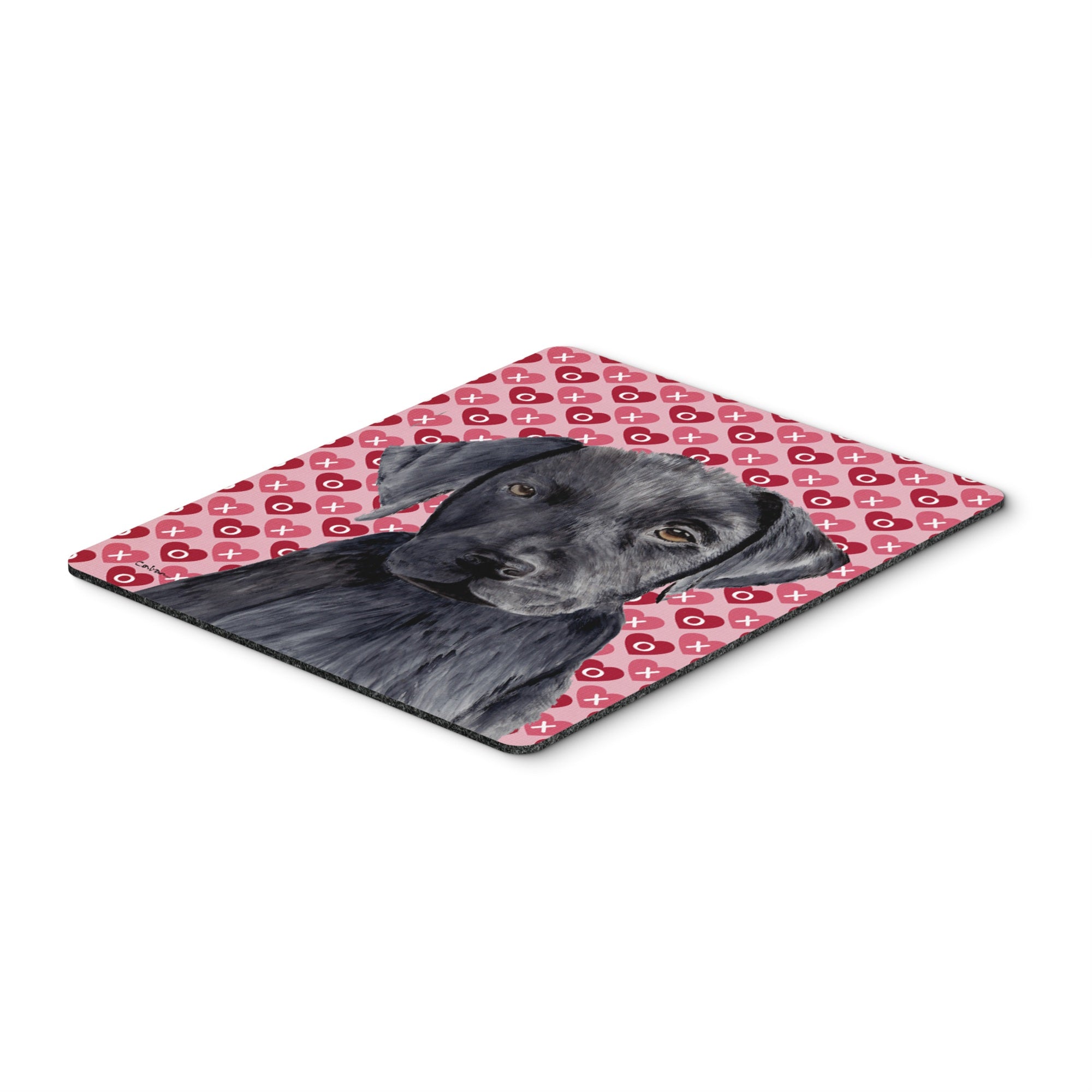 Caroline'S Treasures Labrador Black Hearts Love & Valentine'S Day Mouse Pad/Hot Pad/Trivet (Sc9275Mp)