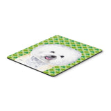 Caroline'S Treasures Bichon Frise St. Patrick'S Day Shamrock Portrait Mouse Pad/Hot Pad/Trivet (Sc9282Mp)