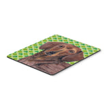 Caroline'S Treasures Dachshund St. Patrick'S Day Shamrock Portrait Mouse Pad/Hot Pad/Trivet (Sc9288Mp)
