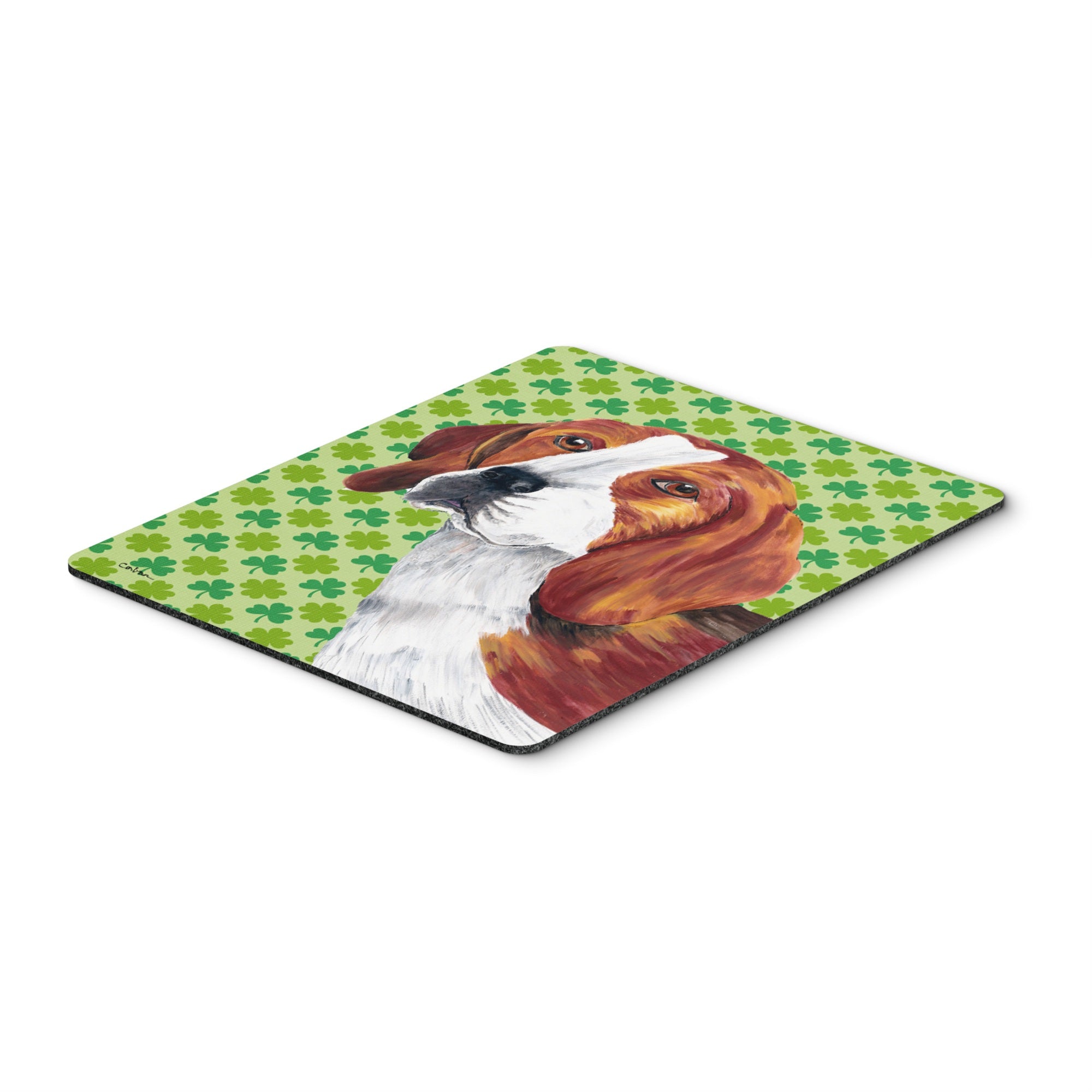 Caroline'S Treasures Beagle St. Patrick'S Day Shamrock Portrait Mouse Pad/Hot Pad/Trivet (Sc9289Mp)