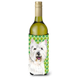 Westie St. Patrick'S Day Shamrock Portrait Wine Bottle Beverage Insulator Beverage Insulator Hugger