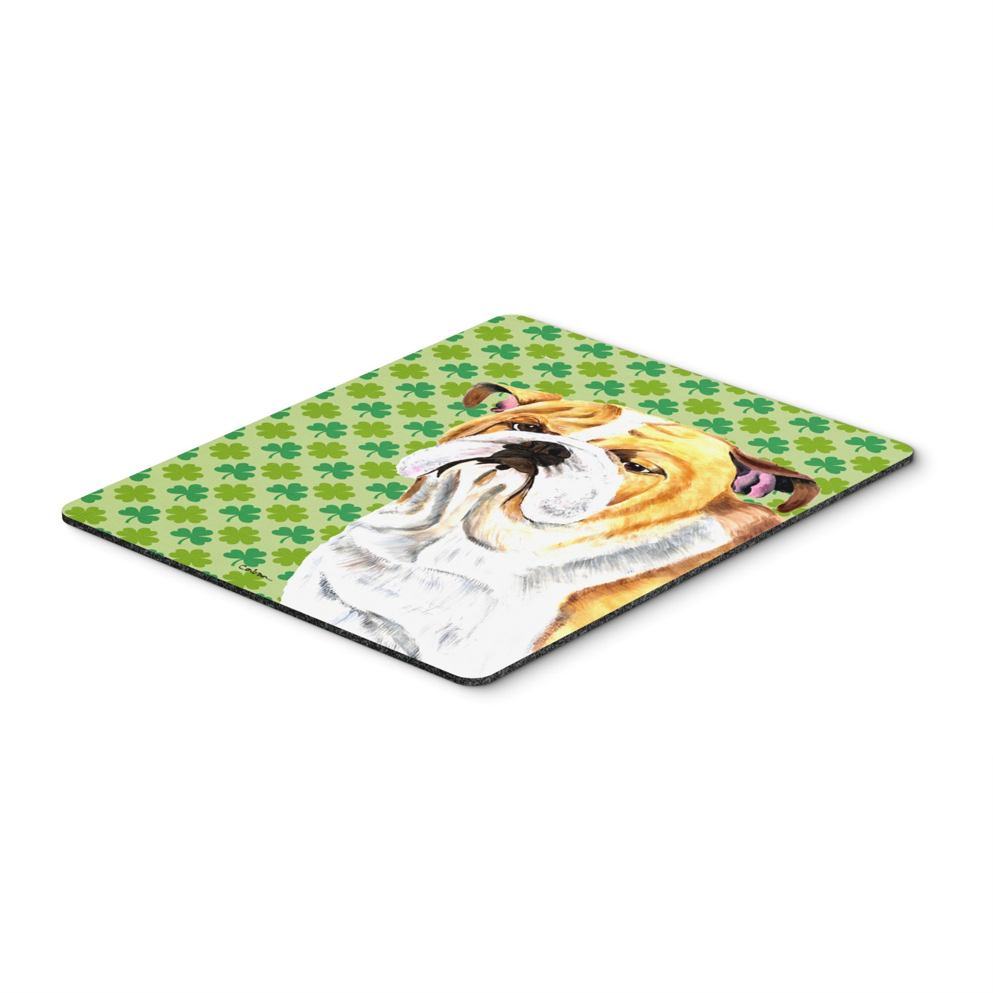 Caroline'S Treasures Bulldog English St. Patrick'S Day Shamrock Mouse Pad/Hot Pad/Trivet (Sc9294Mp)