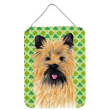 Caroline'S Treasures Cairn Terrier St. Patrick'S Day Shamrock Portrait Wall Or Door Hanging Prints, 16 X 12, Multicolo