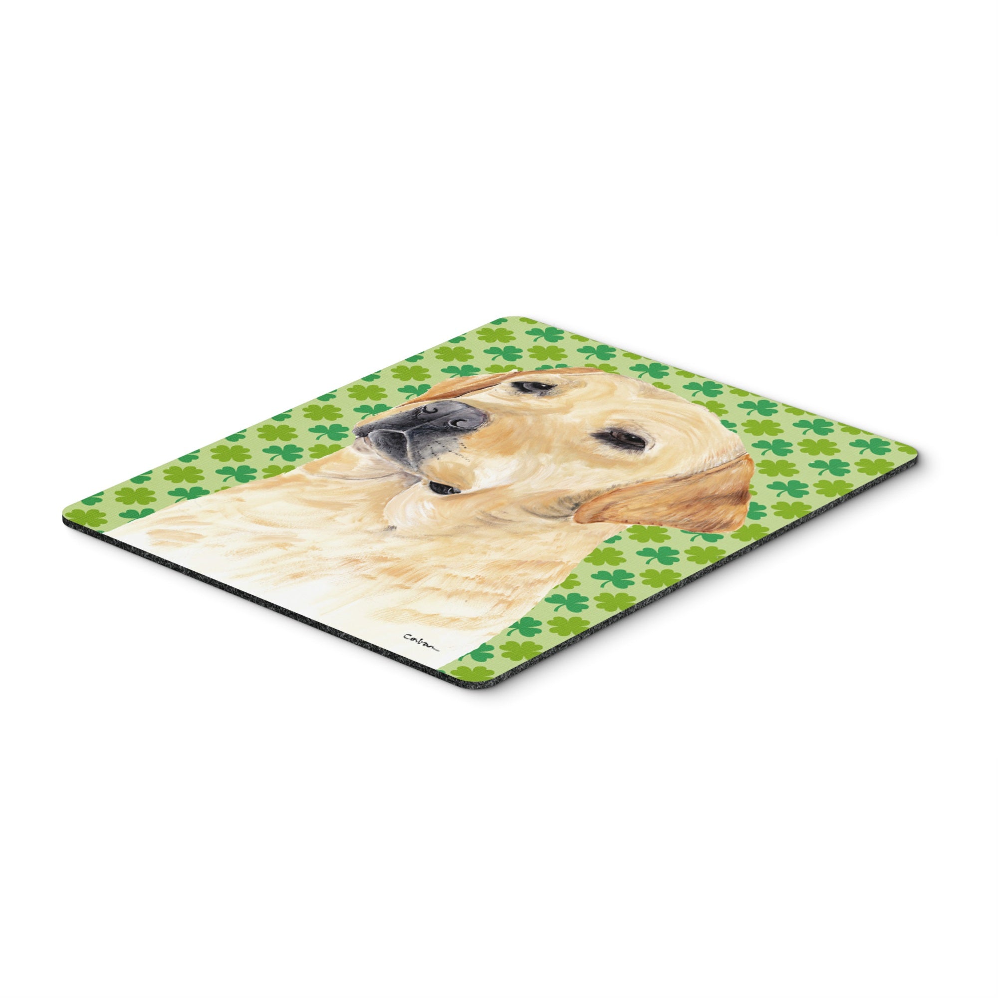 Caroline'S Treasures Labrador Yellow St. Patrick'S Day Shamrock Mouse Pad/Hot Pad/Trivet (Sc9296Mp)
