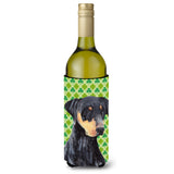 Doberman St. Patrick'S Day Shamrock Portrait Wine Bottle Beverage Insulator Beverage Insulator Hugger