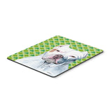 Caroline'S Treasures Pit Bull St. Patrick'S Day Shamrock Portrait Mouse Pad/Hot Pad/Trivet (Sc9301Mp)