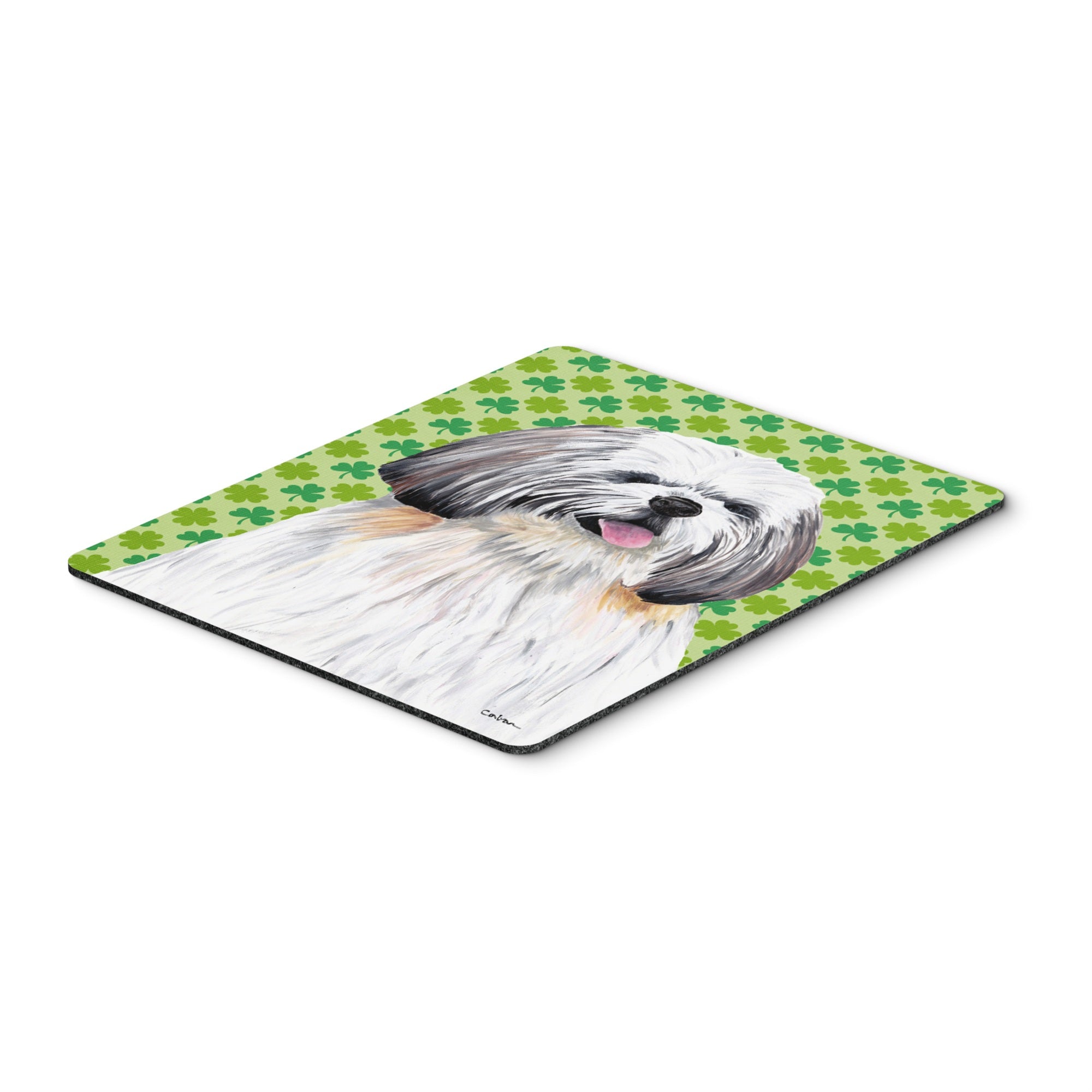 Caroline'S Treasures Shih Tzu St. Patrick'S Day Shamrock Portrait Mouse Pad/Hot Pad/Trivet (Sc9303Mp)