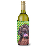 Labrador Chocolate St. Patrick'S Day Shamrock Wine Bottle Beverage Insulator Beverage Insulator Hugger