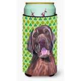 Labrador Chocolate St. Patrick'S Day Shamrock Portrait Tall Boy Beverage Insulator Beverage Insulator Hugger