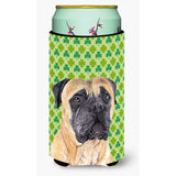 Mastiff St. Patrick'S Day Shamrock Portrait Tall Boy Beverage Insulator Beverage Insulator Hugger