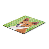 Caroline'S Treasures Basenji St. Patrick'S Day Shamrock Portrait Mouse Pad/Hot Pad/Trivet (Sc9307Mp)