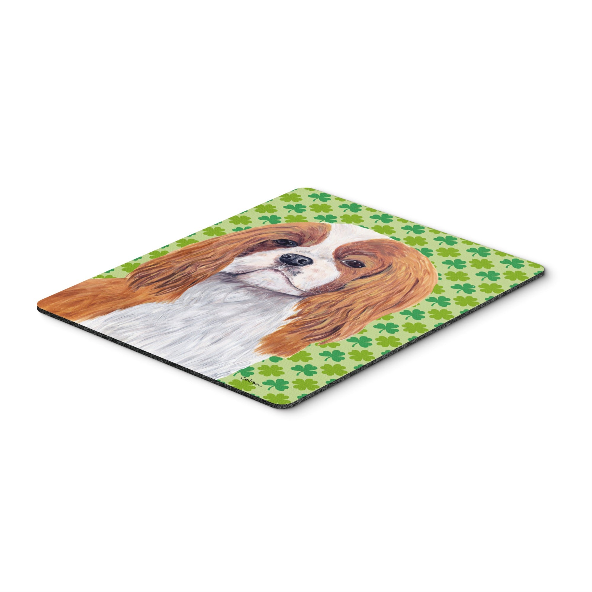 Caroline'S Treasures Cavalier Spaniel St. Patrick'S Day Shamrock Mouse Pad/Hot Pad/Trivet (Sc9314Mp)