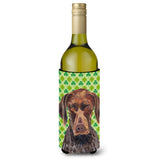 German Shorthaired Pointer Shamrock Wine Bottle Beverage Insulator Beverage Insulator Hugger