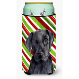 Labrador Candy Cane Holiday Christmas Tall Boy Beverage Insulator Beverage Insulator Hugger