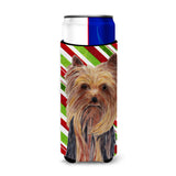 Yorkie Candy Cane Holiday Christmas Ultra Beverage Insulators For Slim Cans Sc9325Muk