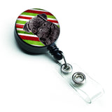 Caroline'S Treasures Pug Candy Cane Holiday Christmas Retractable Badge Reel, Multicolor (Sc9326Br)