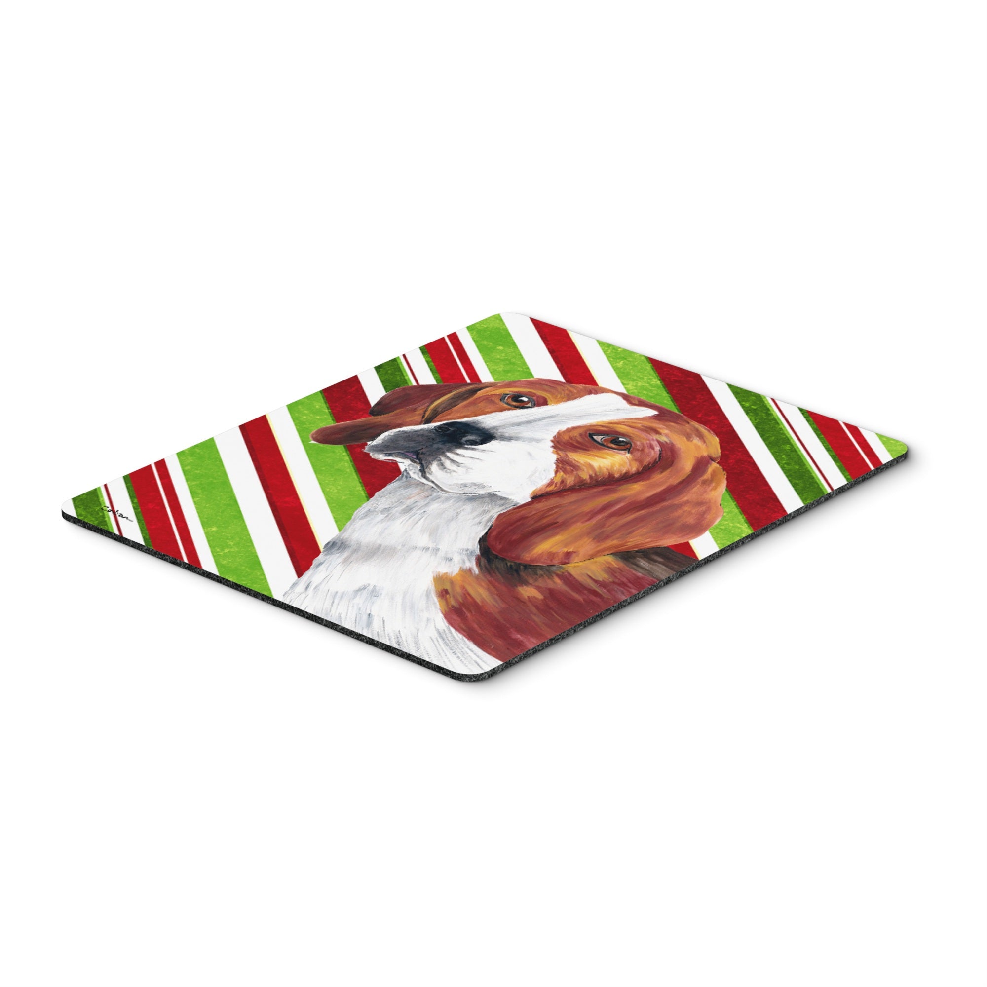 Caroline'S Treasures Mouse/Hot Pad/Trivet, Beagle Candy Cane Holiday Christmas (Sc9329Mp)