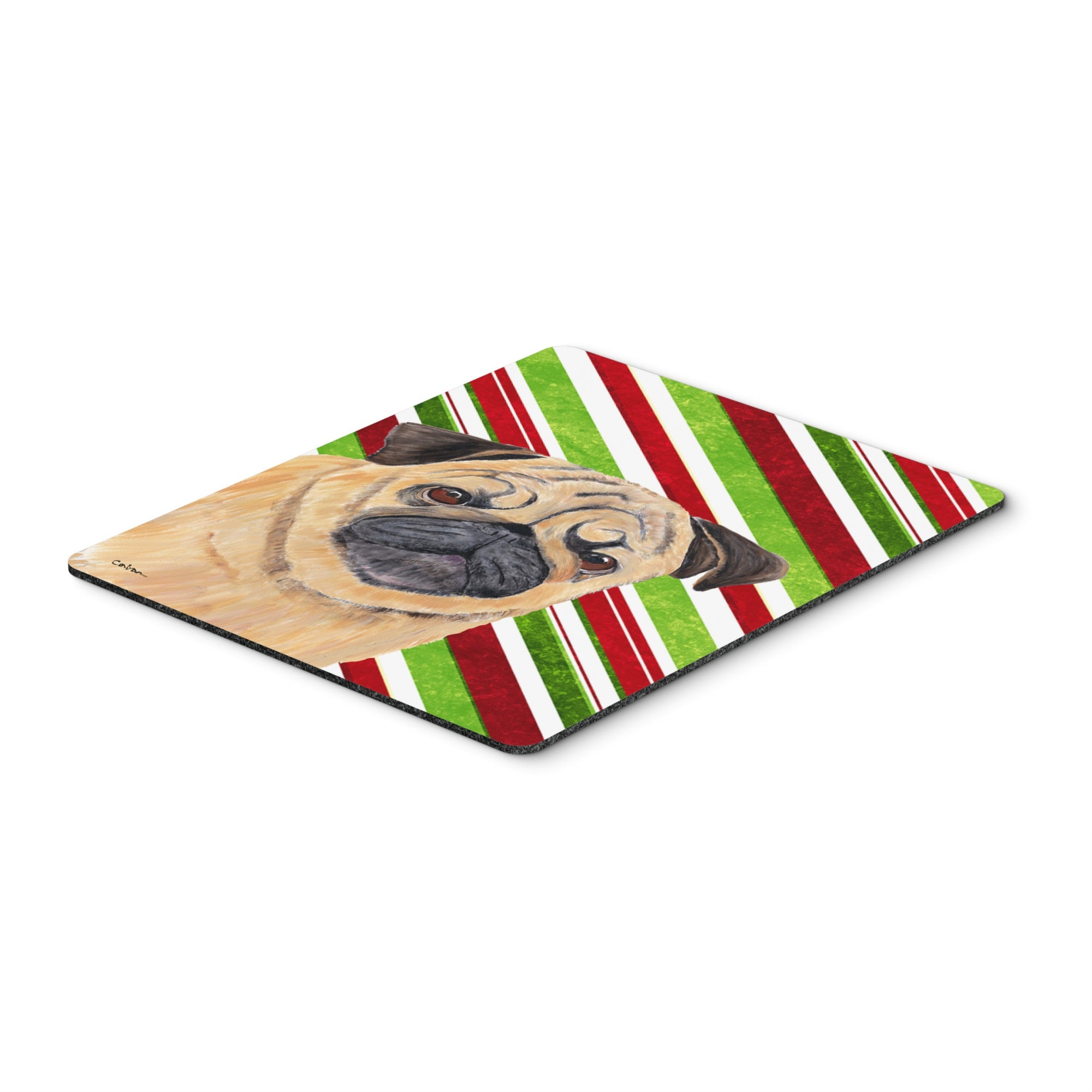 Caroline'S Treasures Mouse/Hot Pad/Trivet, Pug Candy Cane Holiday Christmas (Sc9331Mp)
