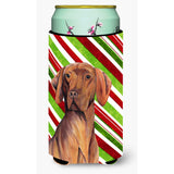 Vizsla Candy Cane Holiday Christmas Tall Boy Beverage Insulator Beverage Insulator Hugger