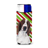 Welsh Springer Spaniel Candy Cane Holiday Christmas Ultra Beverage Insulators For Slim Cans Sc9340Muk