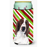 Welsh Springer Spaniel Candy Cane Holiday Christmas Tall Boy Beverage Insulator Beverage Insulator Hugger