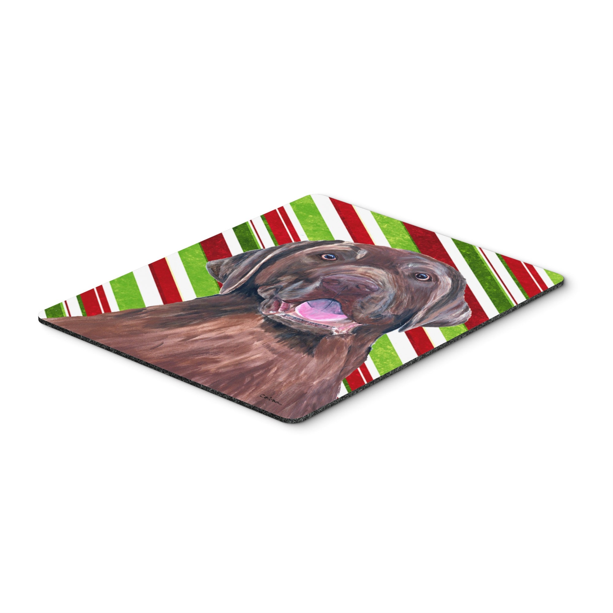 Caroline'S Treasures Mouse/Hot Pad/Trivet, Labrador Candy Cane Holiday Christmas (Sc9344Mp)