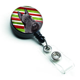 Caroline'S Treasures Scottish Terrier Candy Cane Christmas Retractable Badge Reel, Multicolor (Sc9346Br)