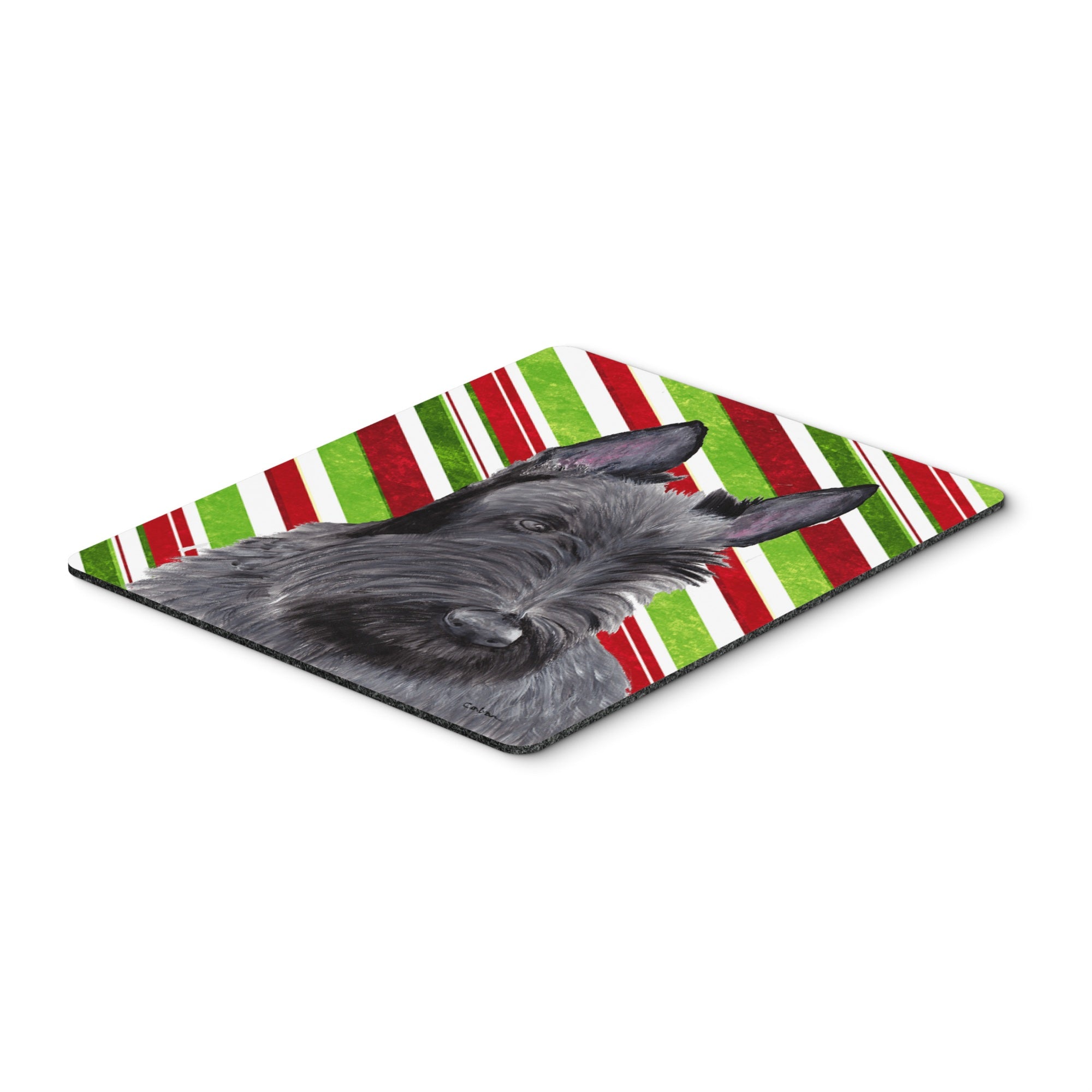 Caroline'S Treasures Mouse/Hot Pad/Trivet, Scottish Terrier Candy Cane Holiday Christmas (Sc9346Mp)